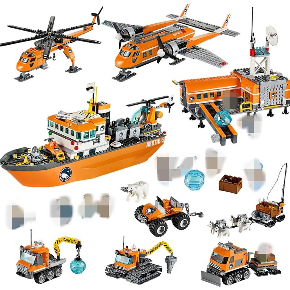 2019 все серии совместимые с городом Arctic Bricks снегоход ледяные строительные блоки