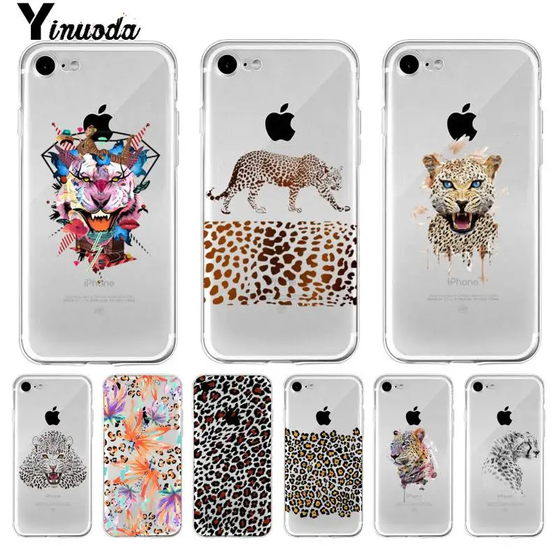Чехол Yinuoda для телефона с изображением тигра и леопарда iphone SE 2020 11 pro XS MAX 8 7 6 6S Plus X 5