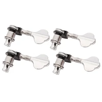 a set of 4 pcs chrome bass tuning pegs machine heads tuners for bass guitar accessories parts musical instrument4r