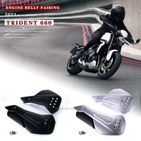 for trident 660 2021 exhaust protection cadre kit engine belly protect plates trident660 accessories