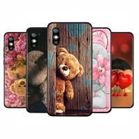 silicone cover little teddy bear for xiaomi redmi 10x 9 9t 9c 8 7 6 pro 9at 9a 8a 7a 6a s2 go 5 5a 4x plus phone case shell