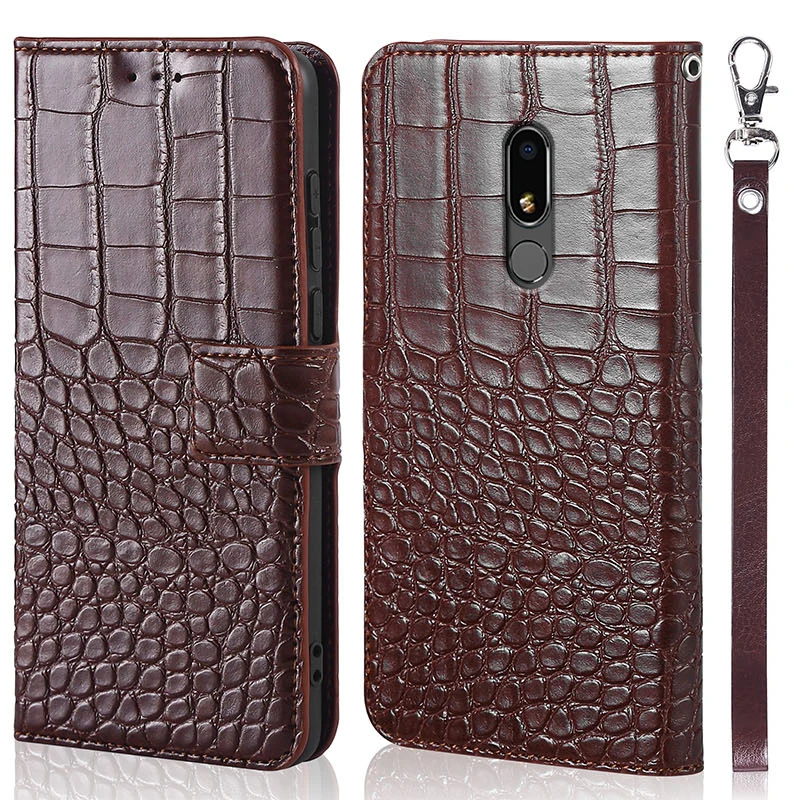 

Magnetic Leather Case for Meizu M8 Lite Flip leather Cover for Meizu V8 With Strap Crocodile Mobile Phone Cases