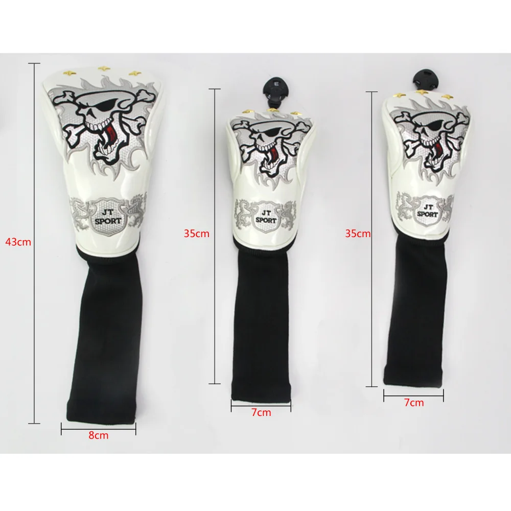 3 шт./компл. головные уборы для гольф-клуба Woods Driver Fairway Skull мужчин и женщин с