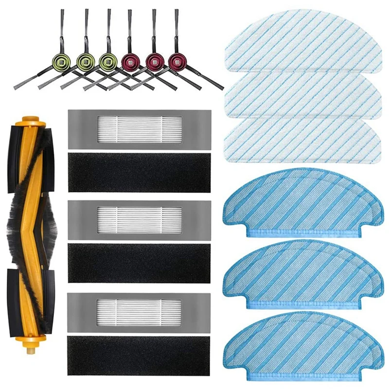 

for Ecovacs Deebot Ozmo T8 AIVI T8 MAX Robot Vacuum Cleaner Parts Roller Main Brush Mop Filter Set