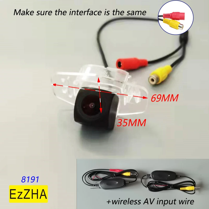 

Fisheye HD CCD Lens Vehicle Rear View Reverse Camera For Honda Civic Accord Ciimo Fit Spirior Everus Dynamic Trajectory Tracks