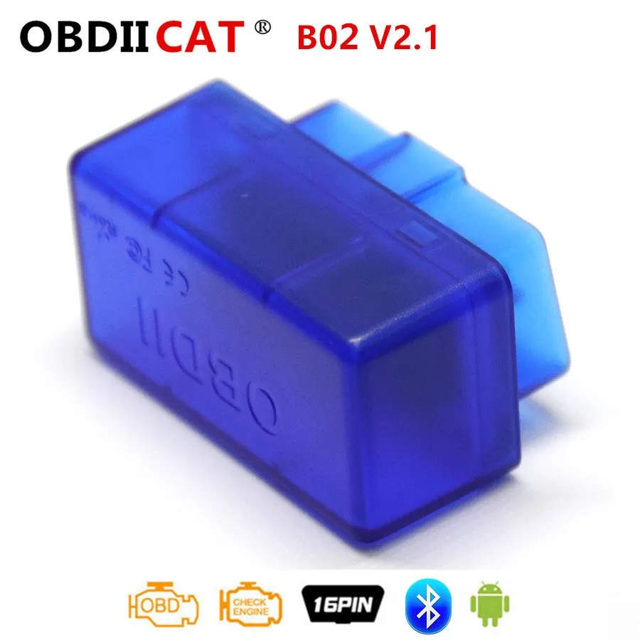 Автомобильный диагностический сканер B02 V2.1/v1.5 25K80 ELM327 Bluetooth мини elm 327 v2.1 OBD2