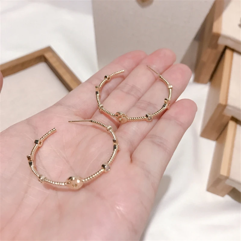 Женские серьги в виде клевера с цирконом инкрустацией | Украшения и аксессуары