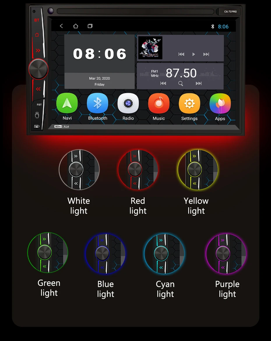 $76.90 Car Radio Android GPS 2 Din Multimedia Video Player Navigation 7