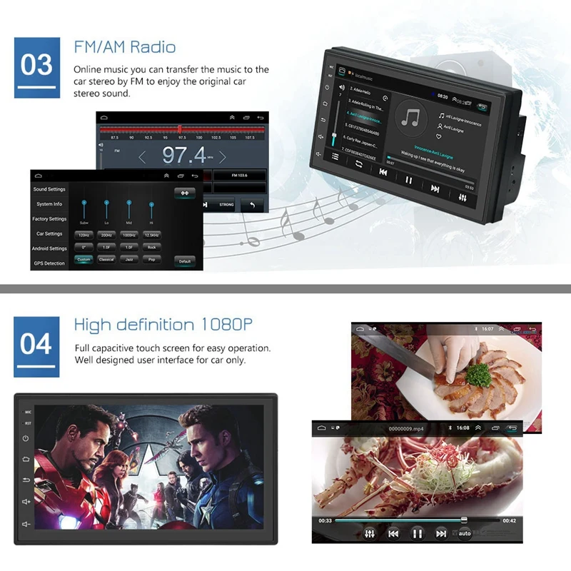 Черный 2DIN мультимедиа для Android MP5-Player навигационный GPS радиоприемник wifi радио 2 Din 7 дюймов нажатие на экран Bluetooth FM аудио автомобильный Ster