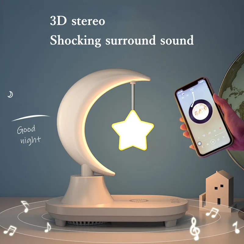 Star Bluetooth Speaker Led Bedside Romantic Colorful Atmosphere Night Light Mobile Phone Wireless Charging Smart Creative Gift