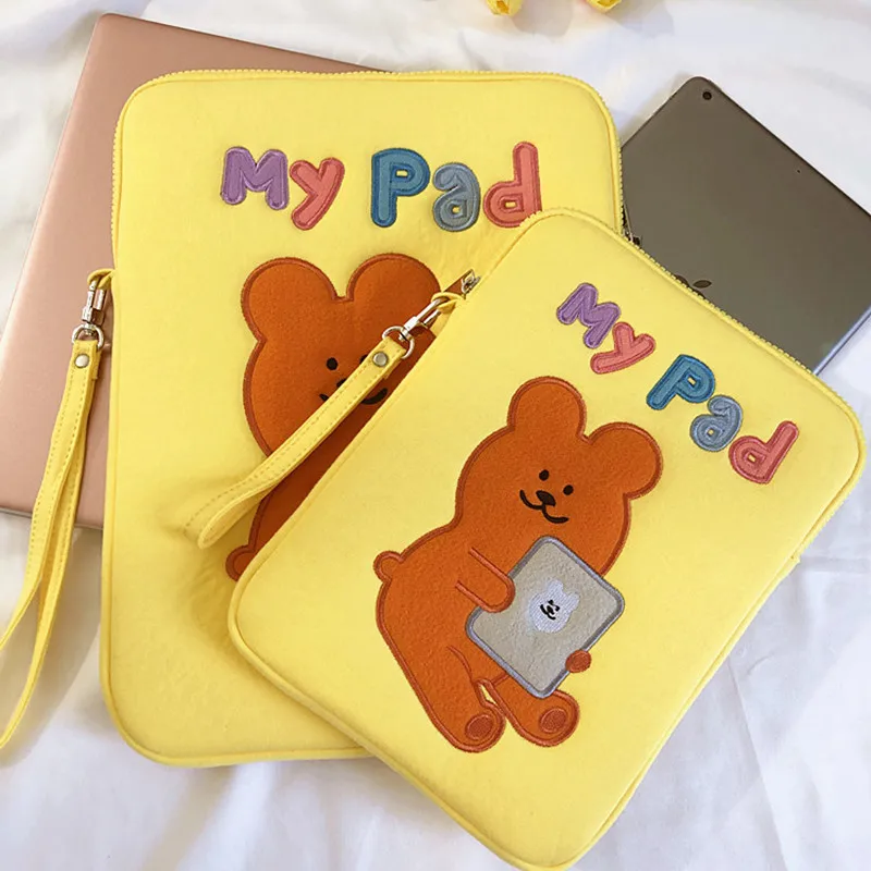 koala sleeve case for 11 13 inch laptop notebook girl macbook air ipad handbag pouch korea soft travel business bear storage bag free global shipping