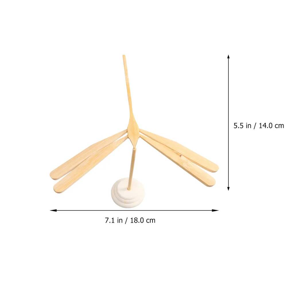 

3Pcs Manual Balance Bamboo Dragonfly Handicrafts DIY Bamboo Balance Toys Crafts Decoration (with Base)