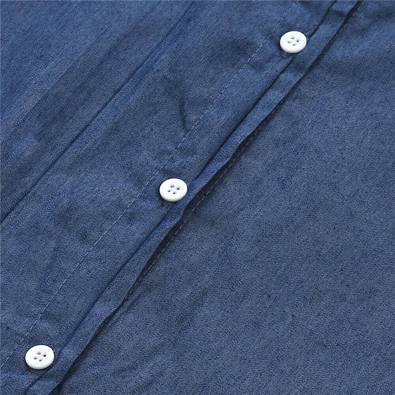Новинка 2019 женские повседневные рубашки Удлиненная джинсовая рубашка джинсовые
