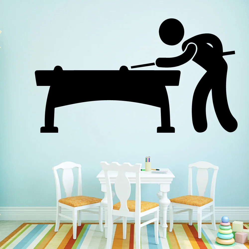 Смешные домашние виниловые наклейки для бильярда украшения дома аксессуары