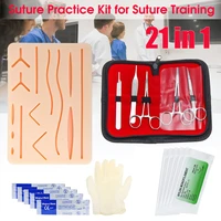 medical suture training kit skin suture practice model training pad set suture needle scissors tweezers doctor nurse teaching