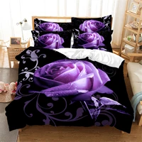 rose garden bedding set duvet cover set 3d bedding digital printing bed linen queen size bedding set fashion design