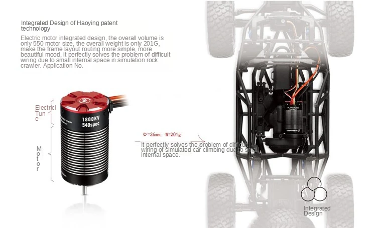 Щеточный электронный регулятор скорости HobbyWing QuicRun Fusion 2in1 двигатель 2 3S