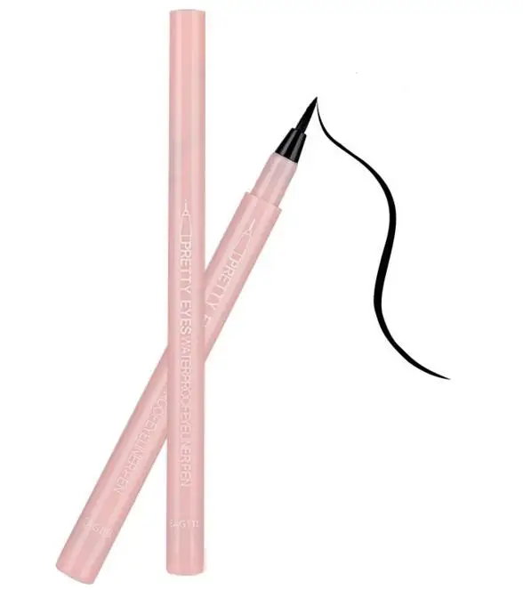 

new style Pink pole makeup black brown Liquid eyeliner pen is waterproof and does not smudge