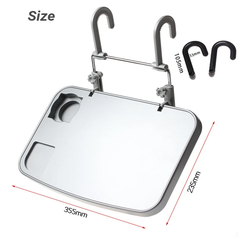 

Car Seat Steering Wheel Foldable Laptop Stand Multi-functional Food Drink Table Holder ABS + Hardware Material