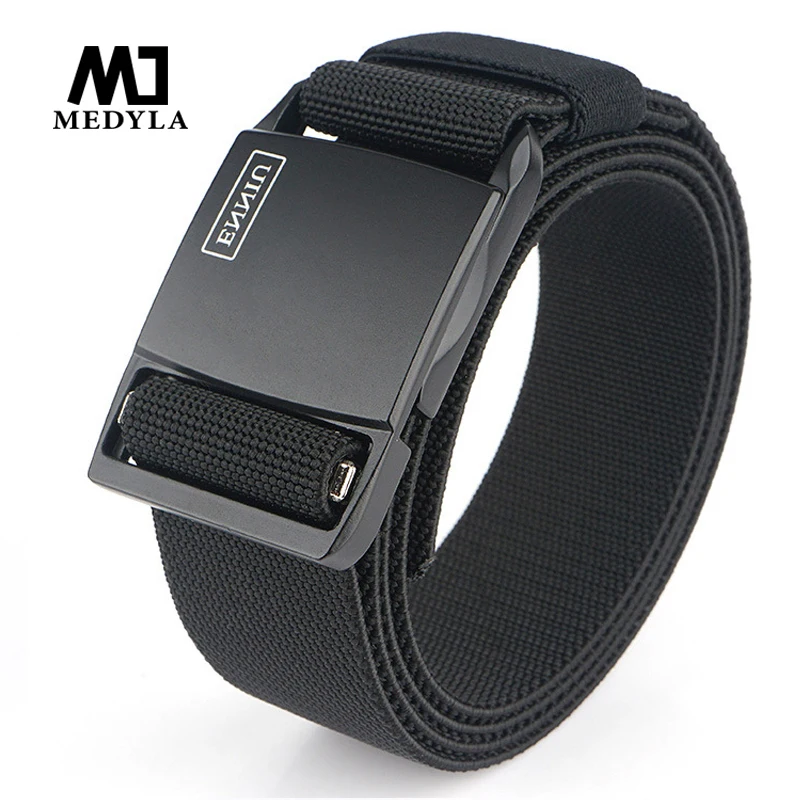 Ремень MEDYLA в металлической пряжке мужской тактический пояс из эластичного