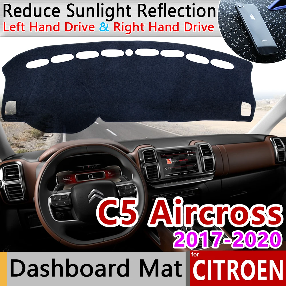 Противоскользящий коврик для приборной панели Citroen C5 Aircross 2017 2018 2019 2020 защиты от