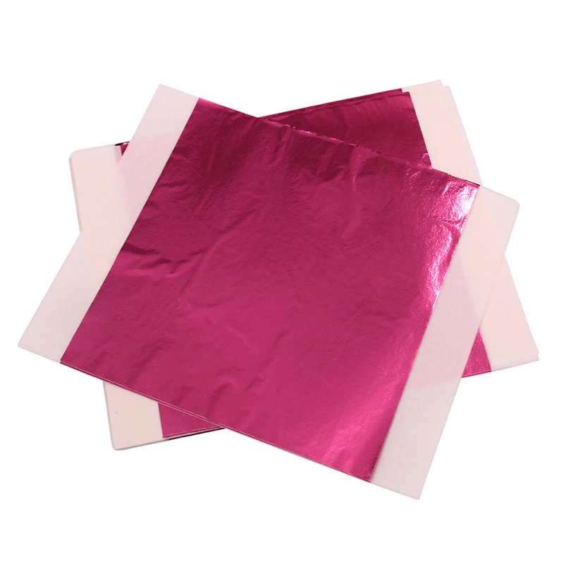 100 шт. 8*8 5 см имитация золотой серебряной медной фольги листья бумаги бумажная