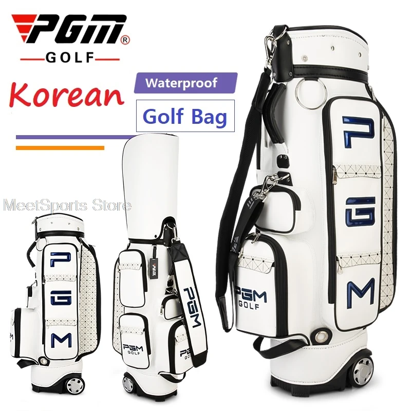 Pgm Golf Bag Portable Golf Stand Bags With Wheel Waterproof Ultra-Light Golf Club Set Pack Caddy Aviation Sport Travel Package