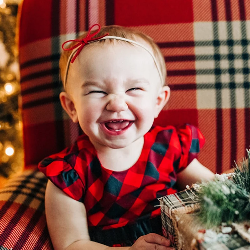 30pcs/lot Faux Leather Suede Bow Hair Band Tied Girl Bows Soft Nylon Headband Newbron Accessory | Мать и ребенок