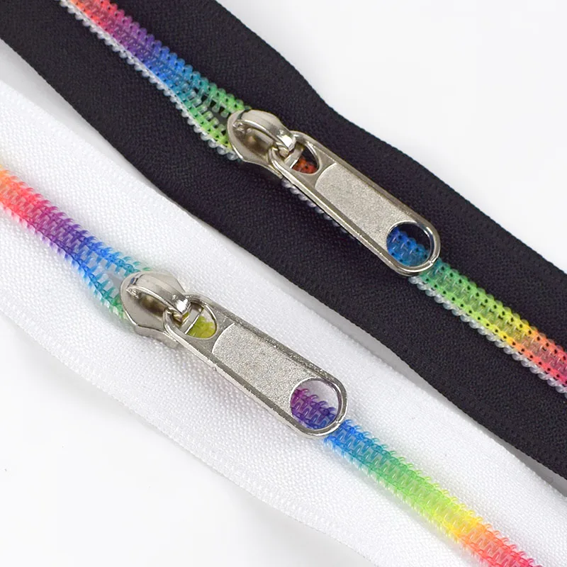 Meetee 2/5/10meters 5# Nylon Colored Tooth Zipper Black White Cloth Code Loading DIY Home Textile Bag Sewing Accessories|Молнии| |
