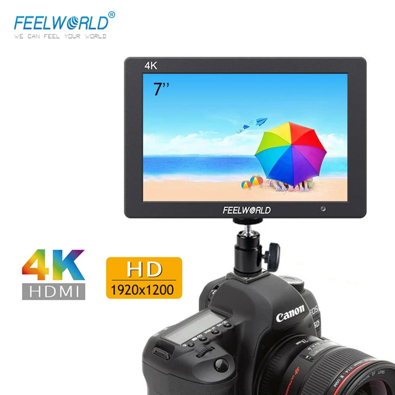 7-дюймовый монитор камеры Feelworld T7 1920x120 0 LCD IPS Full HD 4K-HDMI портативный полевой |