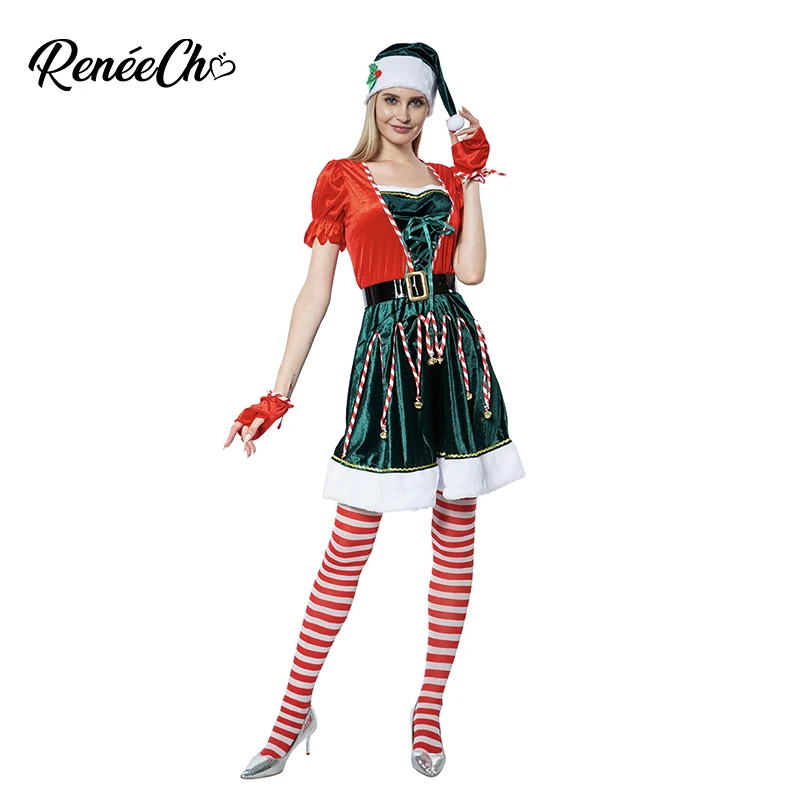 Новый женский костюм эльфа Рождественский рождественские костюмы для женщин