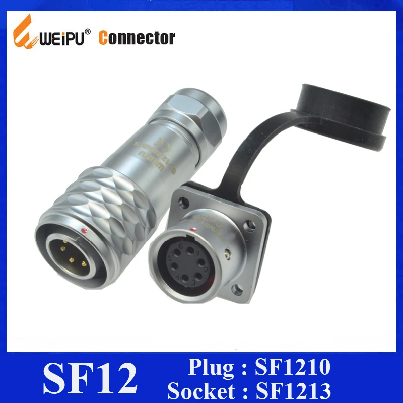 Фланцевый штекер кабеля SF12 разъем стандарта IP67 2 3 4 5 6 7 9 Pin SF1210 SF1213|Соединители| |