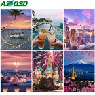 AZQSD краски по номерам морской пейзаж ручной краски наборы холст цвет по номерам пейзаж домашний Декор подарок без рамки 40x50cm
