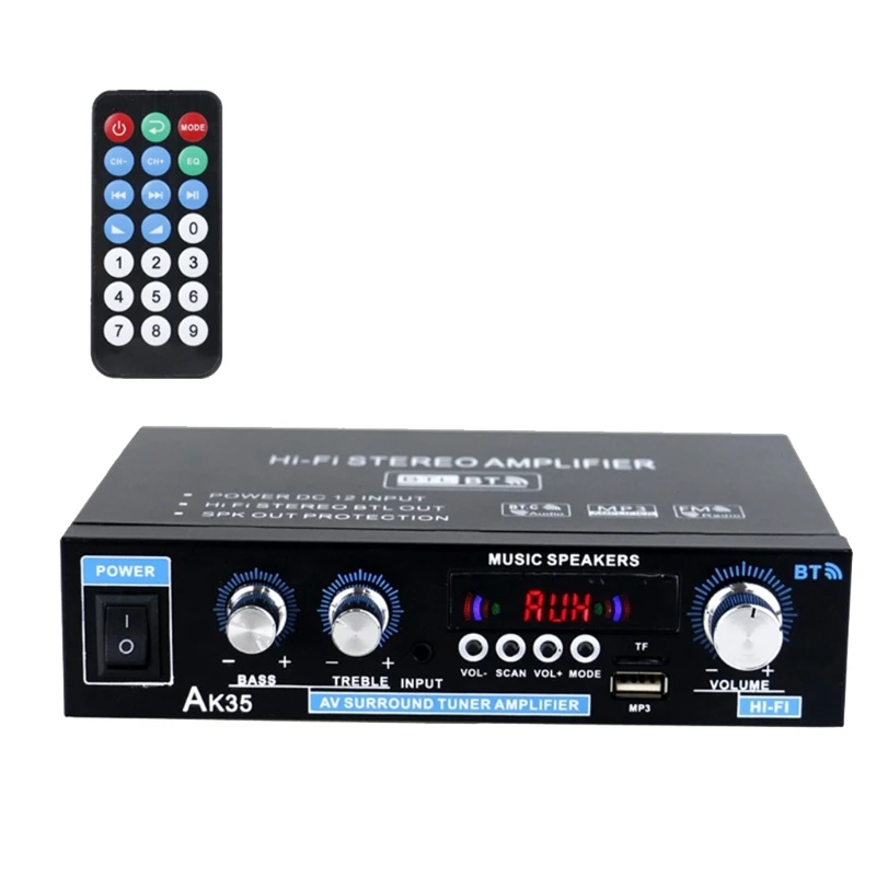 Домашние Автомобильные усилители FM HiFi Цифровой усилитель стерео Bluetooth