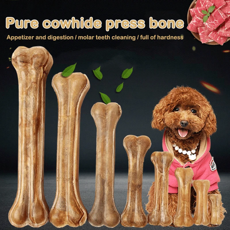 

Durable Real Cowhide Bone Dogs' Chew Toy Bite Resistance Toothbrush For Dog DC156