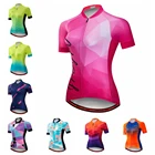 Женская велосипедная майка с коротким рукавом для верховой езды Ropa Ciclismo, велосипедная рубашка, топ MTB, розовая велосипедная одежда Maillot