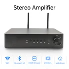 Цифровой мультикомнатный усилитель WA60, 60 Вт * 2, домашний Hi-Fi стерео-усилитель класса D с поддержкой Wi-Fi и Bluetooth, эквалайзер Spotify Airplay, бесплатное приложение
