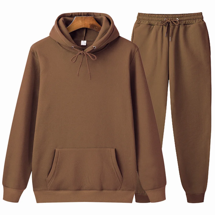 

New Casual brown apricot black+Pants HOODIE Hip Hop Street wear Sweatshirts Skateboard Men/Woman Pullover Hoodies Male Hoodie