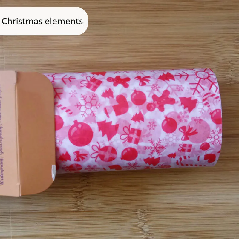 Christmas elements 50 шт./компл. упаковочная Бумага хлеб сэндвич Гамбургер картофель фри посылка воск Бумага выпечки для Еда инструменты Кухня гаджеты упаковочных материалов, Класс - Цвет: Christmas elements