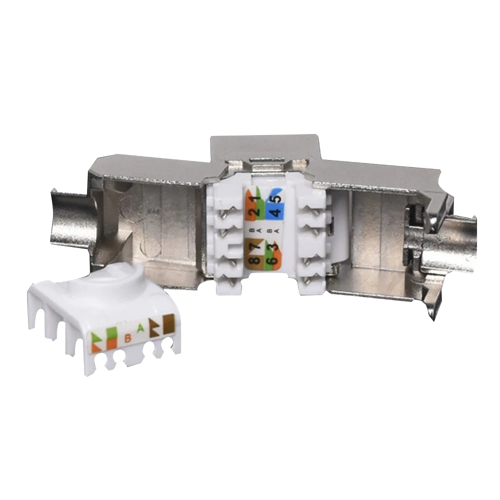 1 шт. RJ45 Cat7 Разъем 10 Гб сетевой Экранированный FTP цинковый сплав модуль Keystone Jack