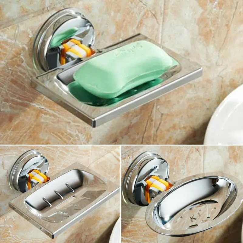 

1Pc Soap Dishes Soap Plates Box Container Holder Bathroom Soap Storage Rack Drain Bathroom Shower Supply Accessories