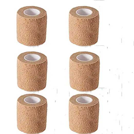 Light Brown 24 шт одноразовое связывающее покрытие рукоятки машинки для татуажа самоклеющиеся повязки ручка трубка для тату машина ручка аксессуары - Цвет: Light Brown