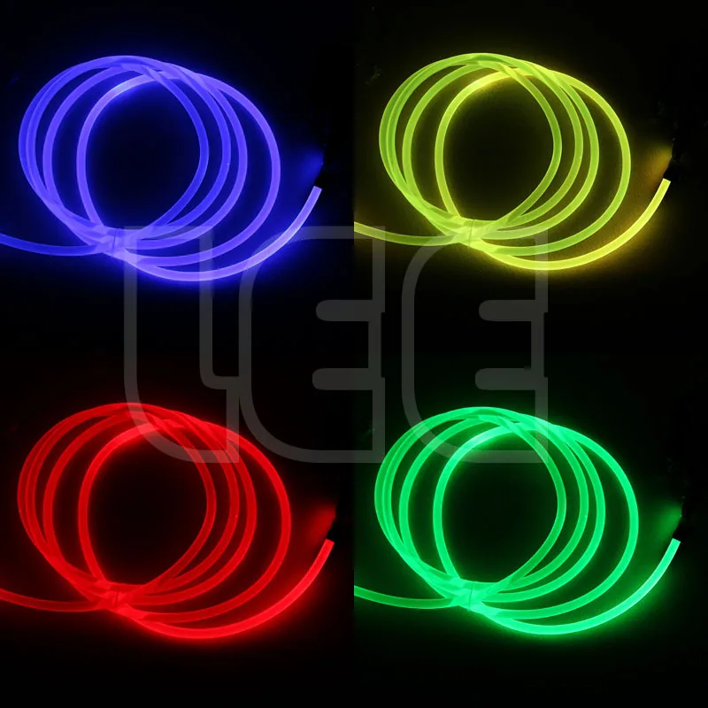 1 м боковой светящийся оптоволоконный кабель PMMA диаметром 5/2/3/4 мм автомобильный