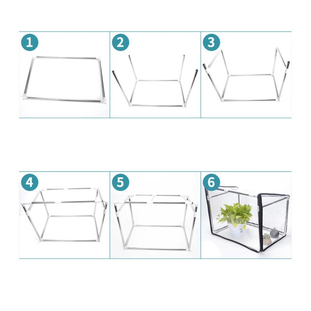 

Stainless Steel Frame House Garden Canopy Mini Plant Cold Shelter Greenhouse for Outdoor - Pitched Roof (Transparent)