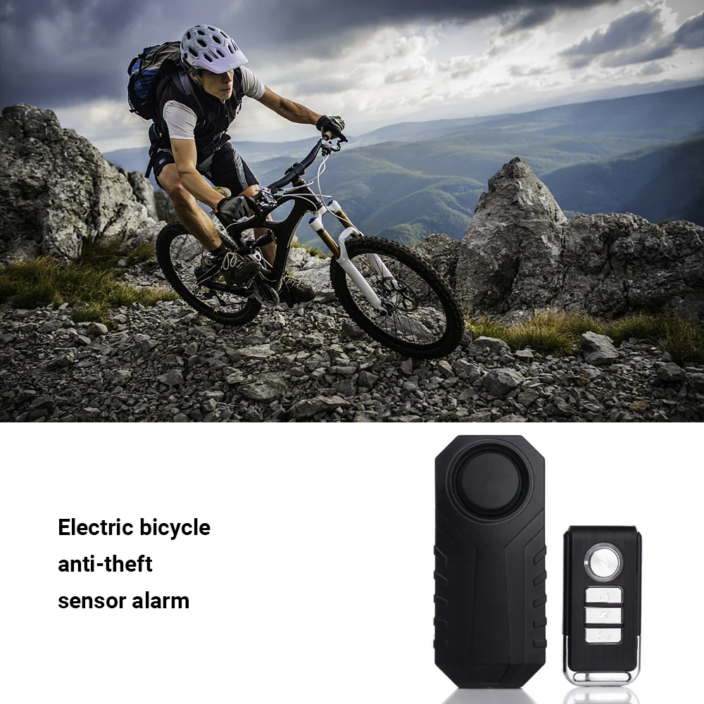 

Bike Burglar Alarm Waterproof Remote Control Motorcycle Sensor Anti-Theft Vibration Warning Wireless Bicycle Security System