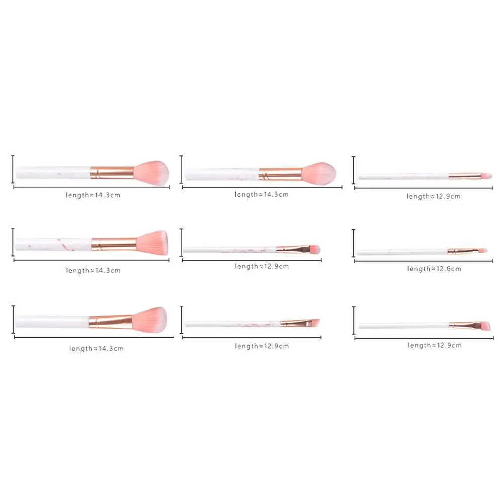 

New Marble 9-Piece Makeup Brush Set Blush Brush Eye Shadow Brush Soft Marble Pattern Universal Beauty Makeup Tool