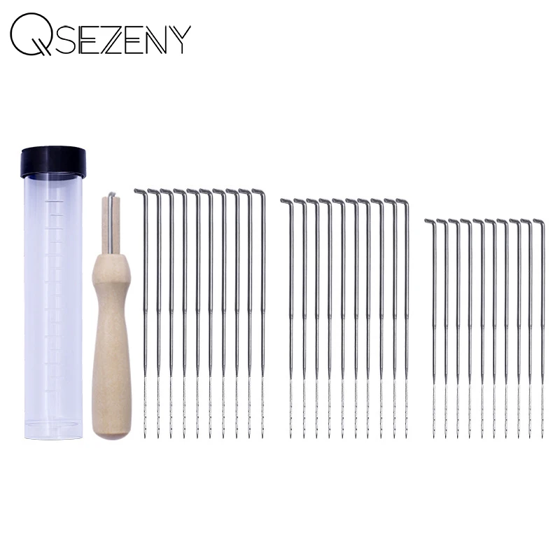 

30 Pcs/Set Mixed Felting Needles Wool Felt Tools DIY Supplies Set With Bottle S,M,L Each Size 10pcs Felt DIY Sewing Package