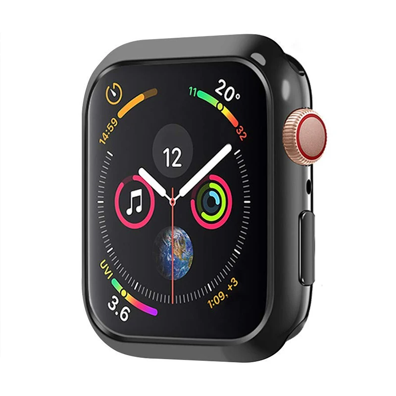 Lawatch TA чехол для Apple Watch Series 4 крышка 44 мм 40 мм бампер черный ТПУ ультратонкий защитный чехол для часов iWatch 4