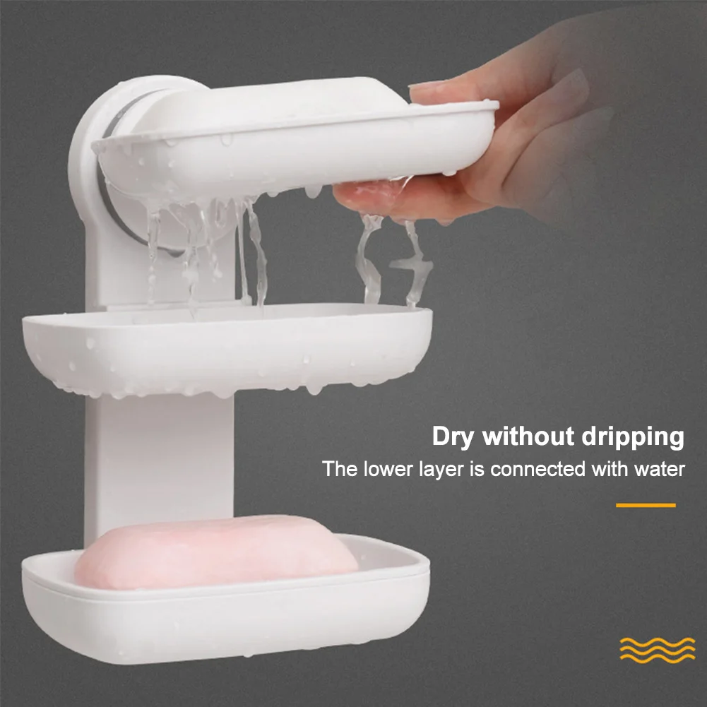 

Многофункциональный настенный держатель для мыла и посуды, сильная самоклеящаяся двухслойная сушилка для ванной комнаты и кухни