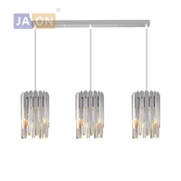 luxury chrome silver golden crystal designer led hanging lamps chandelier lighting suspension luminaire lampen for dinning room